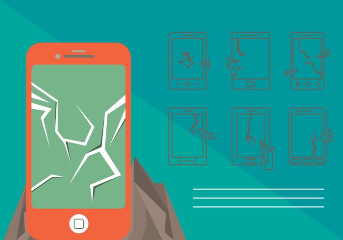 Free Cracked Phone Screen Vector
