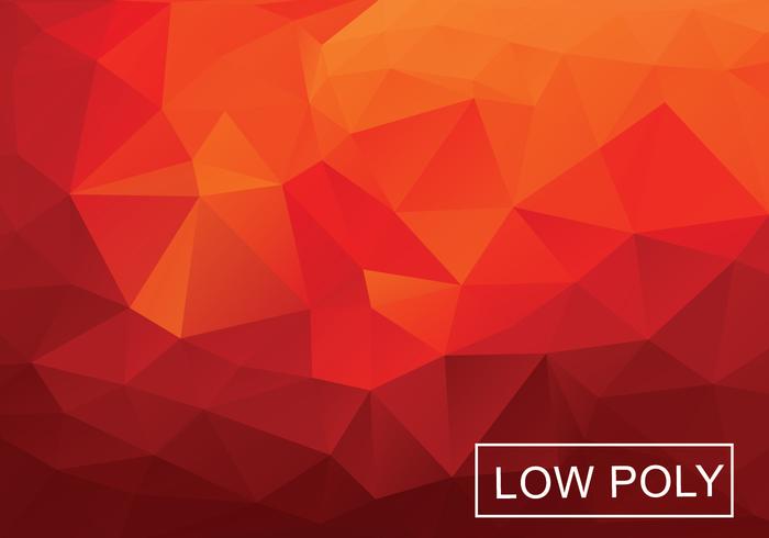 Warm Red Polygonal Background Vector