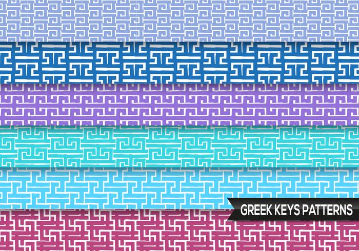 Greek Keys Patterns Vector