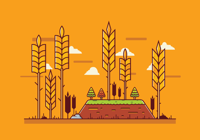 Free Wheat Stalk Vector