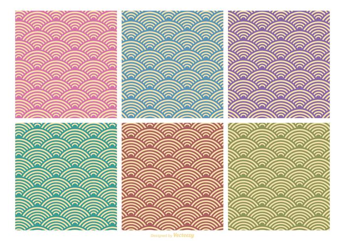 Retro Pattern Vector Set Retro Pattern Vector Set