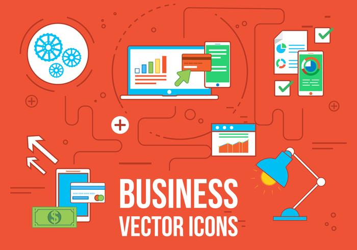 Libere los iconos del negocio y del Web de Vecor vector