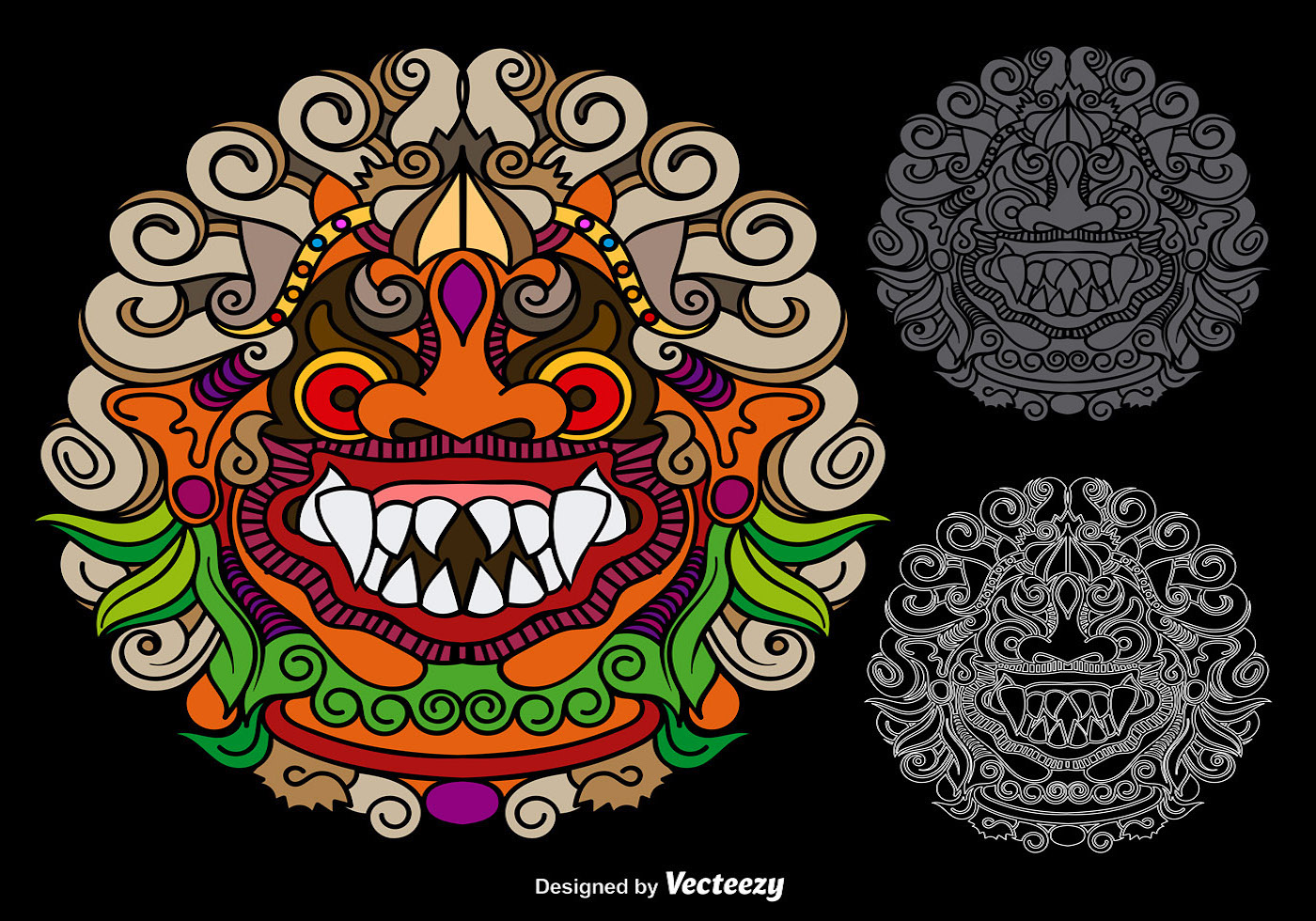 Free Barong Walpaper Vector Download Free Vector Art Stock