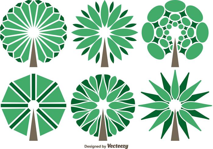 Vector Abstract Trees Set