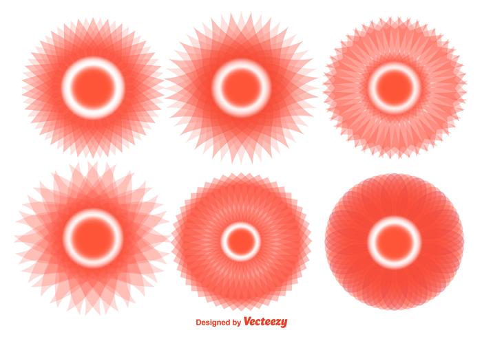 Abstract Vector Orange Radial Suns