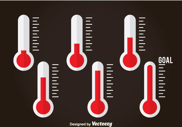 Thermometer Flat Icons vector