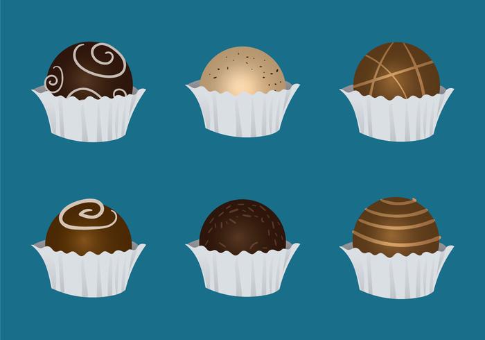 Ilustración vectorial de trufas gratis vector