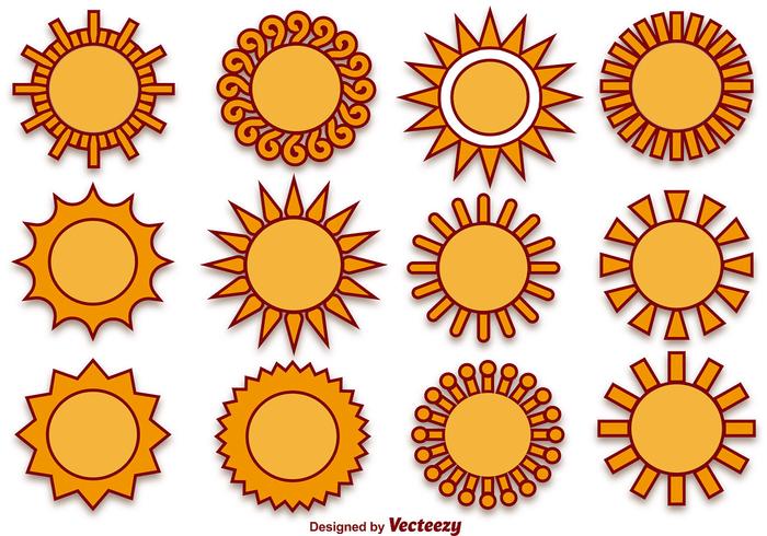 Suns vector iconos conjunto