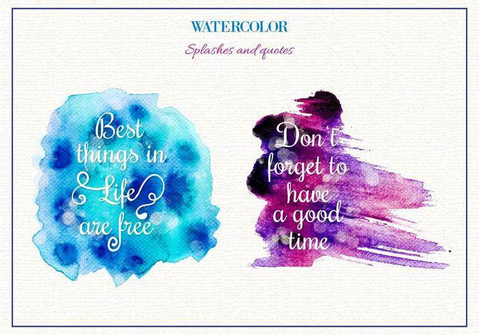 Free Vector Watercolor Splashes