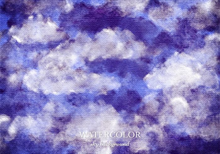 Vector Watercolor Sky Background