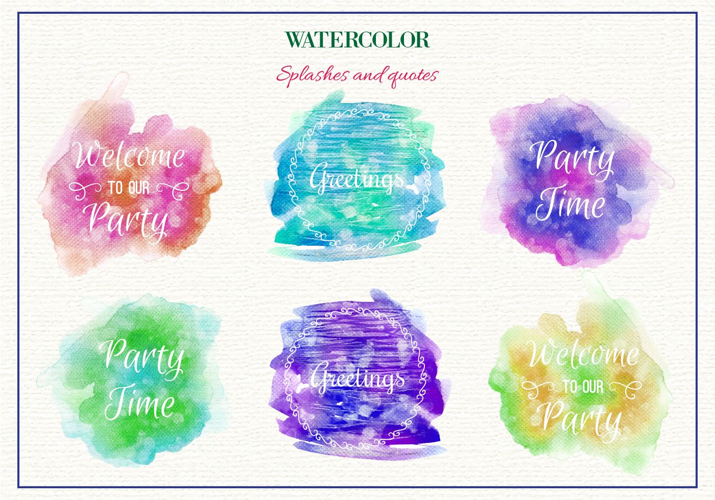 Download Vector Watercolor Splashes - Download Free Vector Art, Stock Graphics & Images