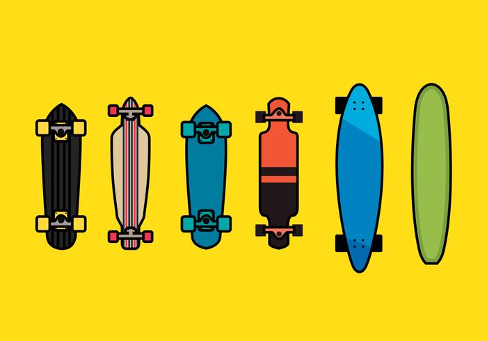 Longboard Vector Set 1