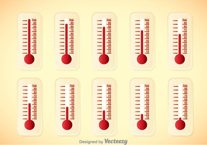 Thremometer Level Icons Vector Thremometer Level Icons Vector