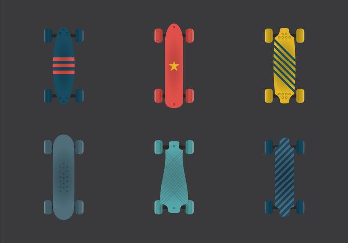 Free Long Board Vector Illustration