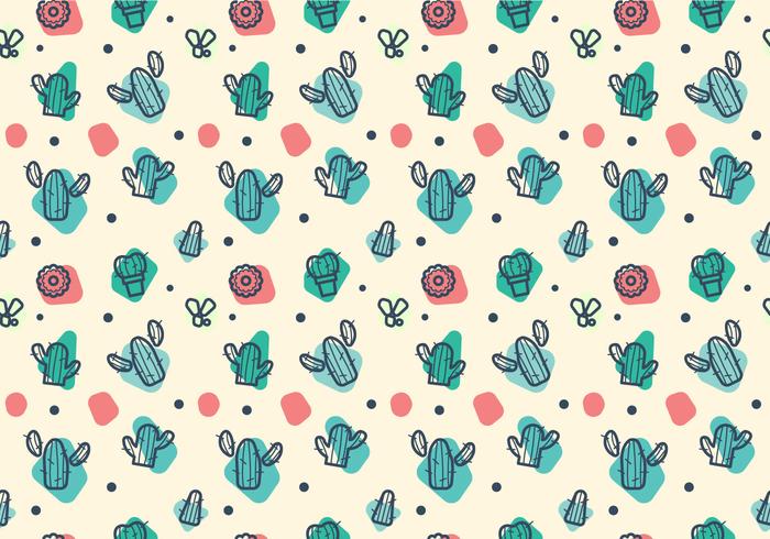 Free Cacti Pattern Vector Free Cacti Pattern Vector