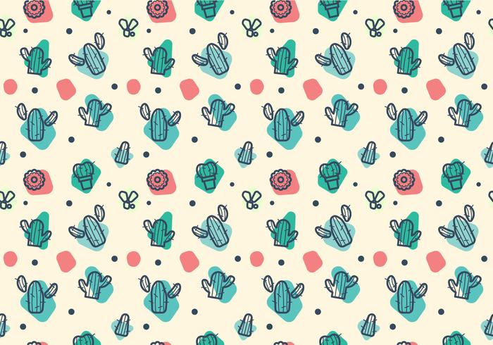 Free Cacti Pattern Vector