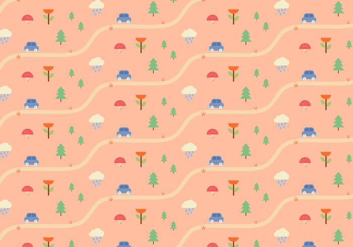 Naturaleza Paisaje Patrón vector