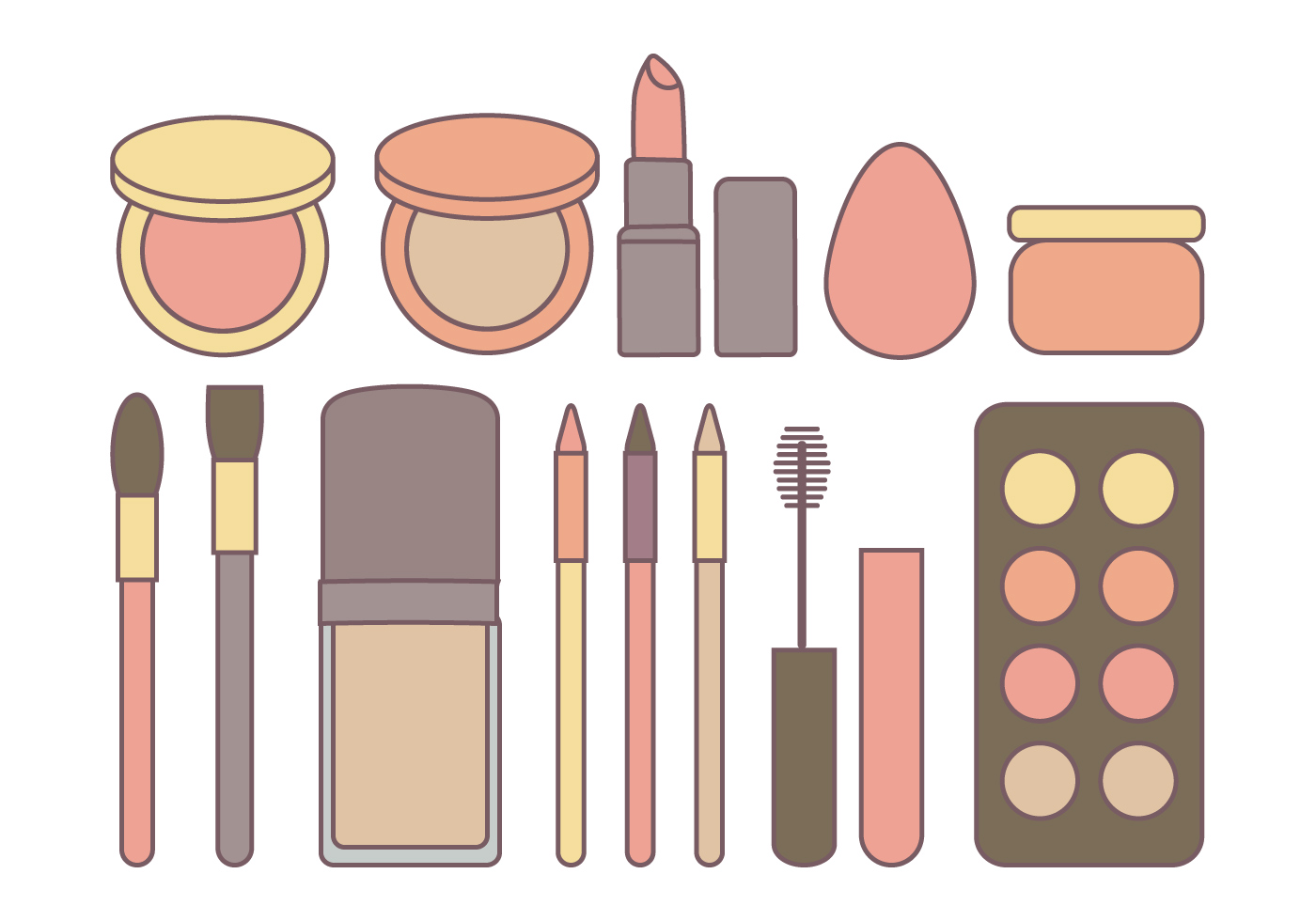 Download Vector Cosmetics Collection - Download Free Vectors, Clipart Graphics & Vector Art