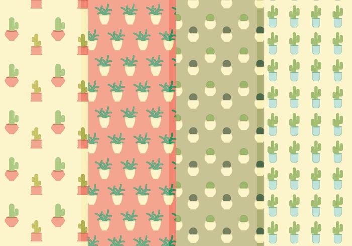 Vector Cacti Patterns Vector Cacti Patterns