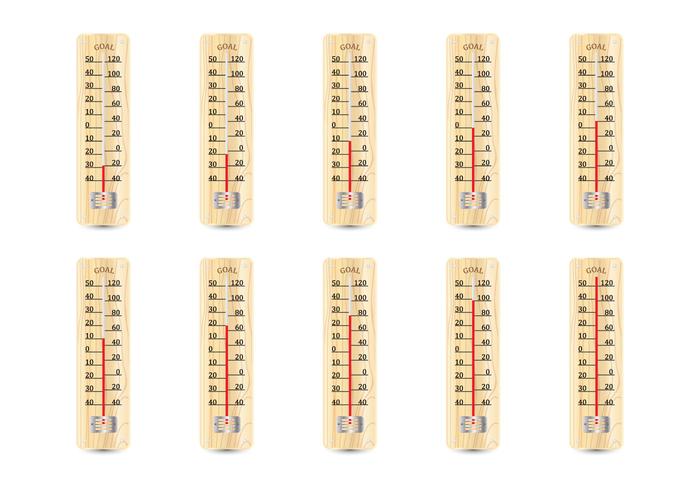 Wooden Thermometer vector