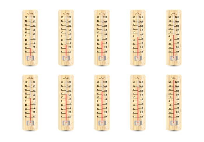 Wooden Thermometer vector