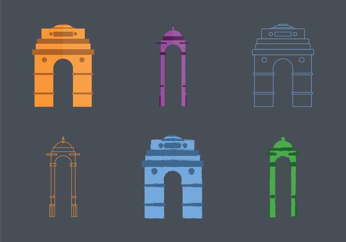 Ilustración vectorial de la puerta libre de la India vector