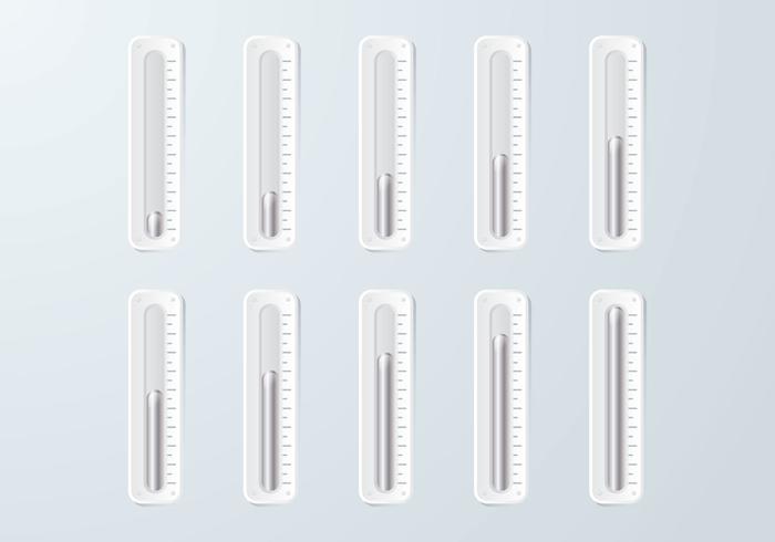 Mercury Goal Thermometer vector