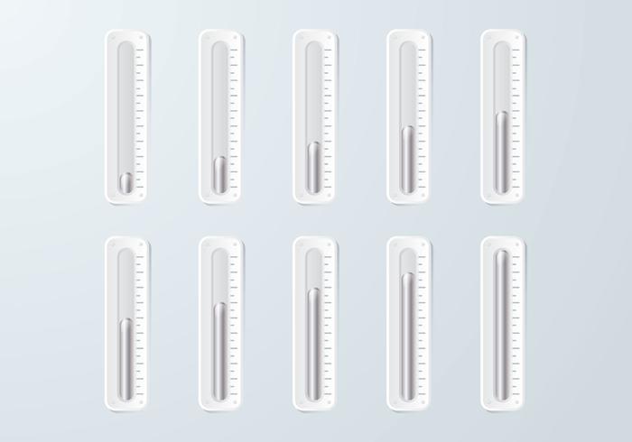 Realistic weather thermometer with high and low temperature. Outdoor  temperature measurement. Isolated vector on white background 15208451  Vector Art at Vecteezy