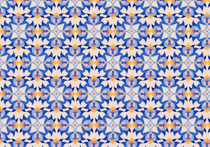 Patrón de mosaico floral vector