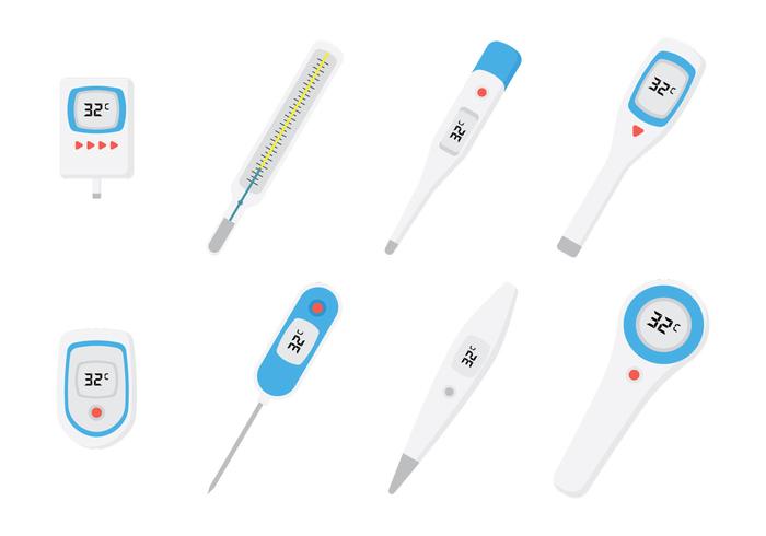 Digital Thermometer Set vector