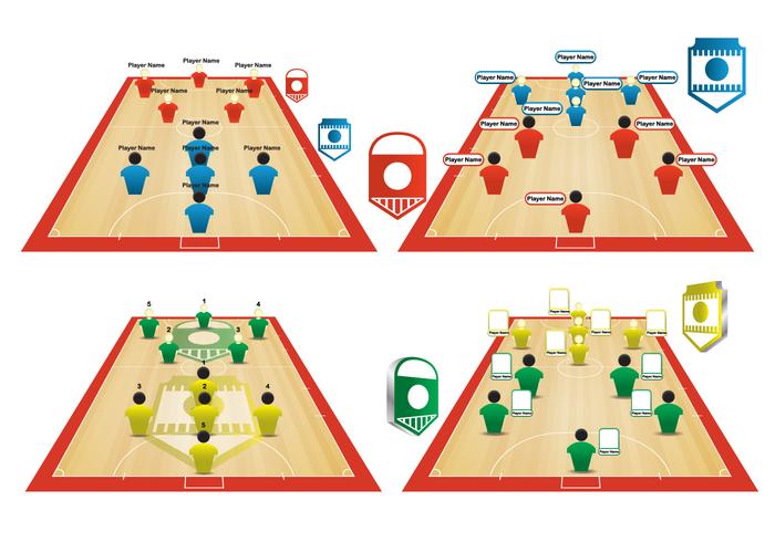 Posición del Jugador de Futsal vector