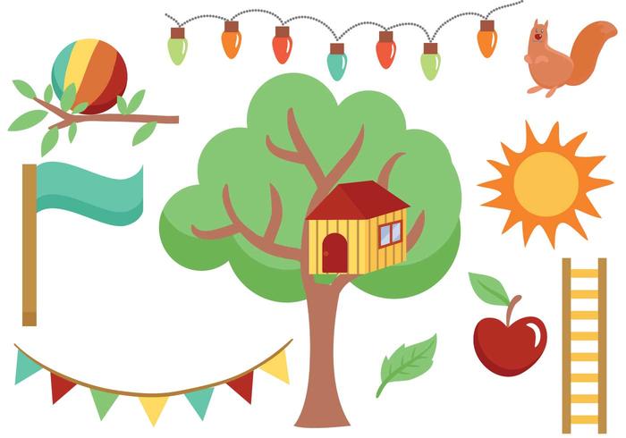 Free Treehouse and Backyard Vectors