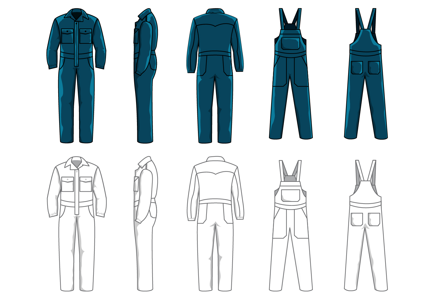 Download Jean Overalls Vector Art Icons And Graphics For Free Download