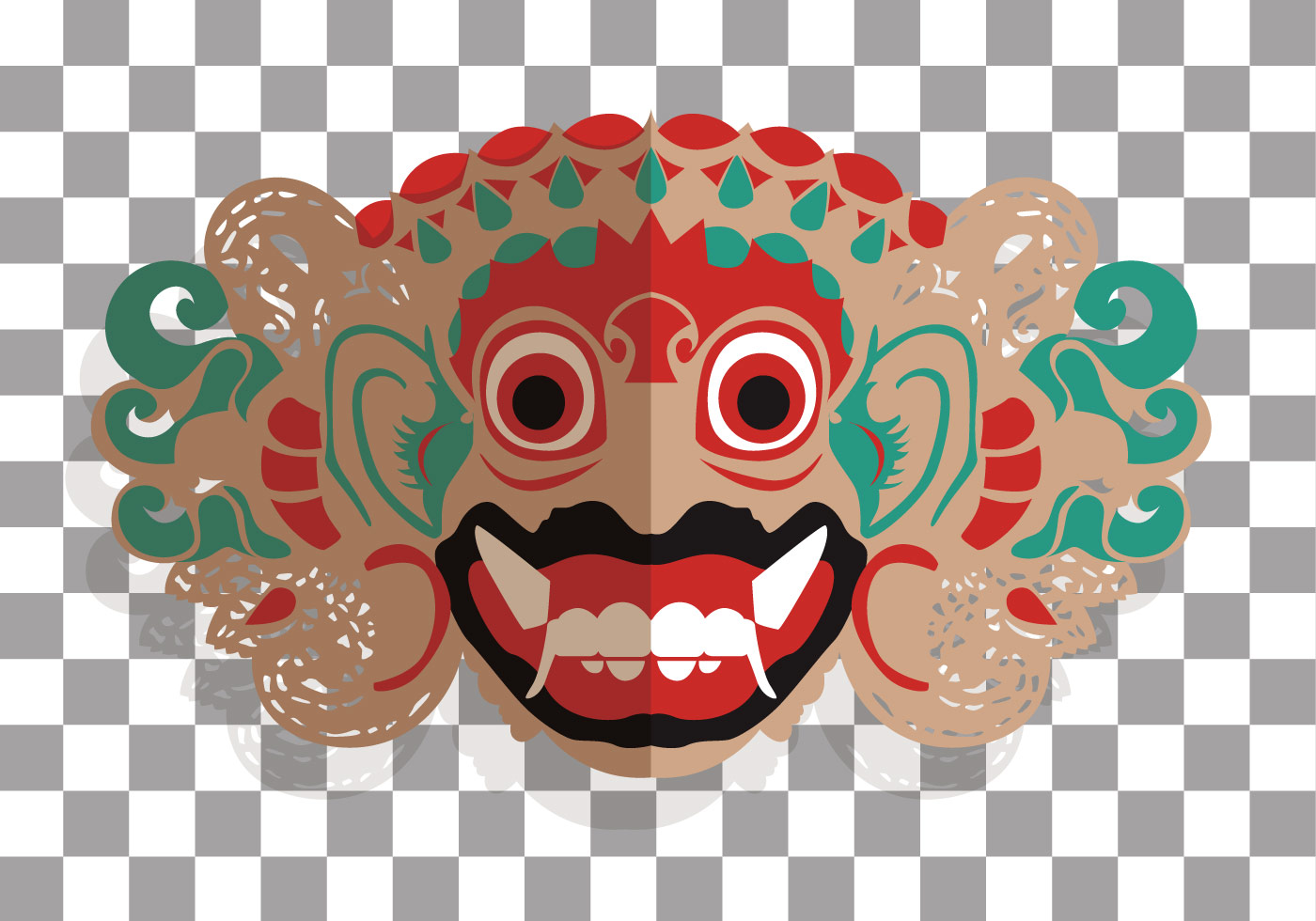 Barong Bali Vector - Download Free Vectors, Clipart Graphics & Vector Art