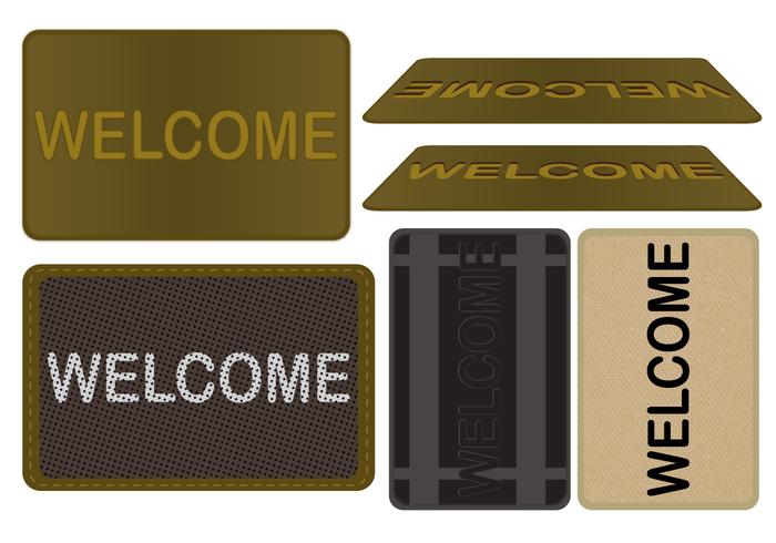 Welcome Mat Vector Set