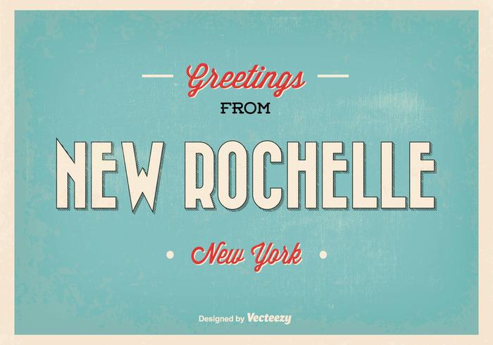 Ilustración del saludo de New Rochelle New York vector