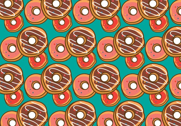 Free Doughnut Pattern Vector 