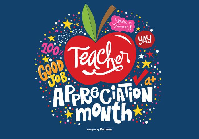 May Teacher Appreciation Month Vector