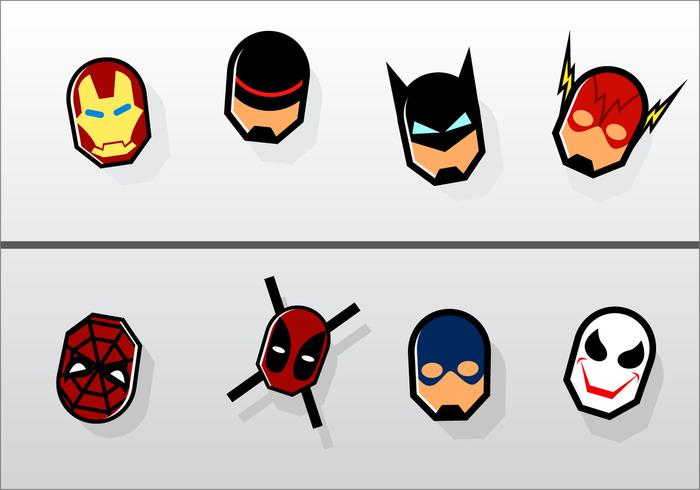 Superhero Fridge Magnet Vector