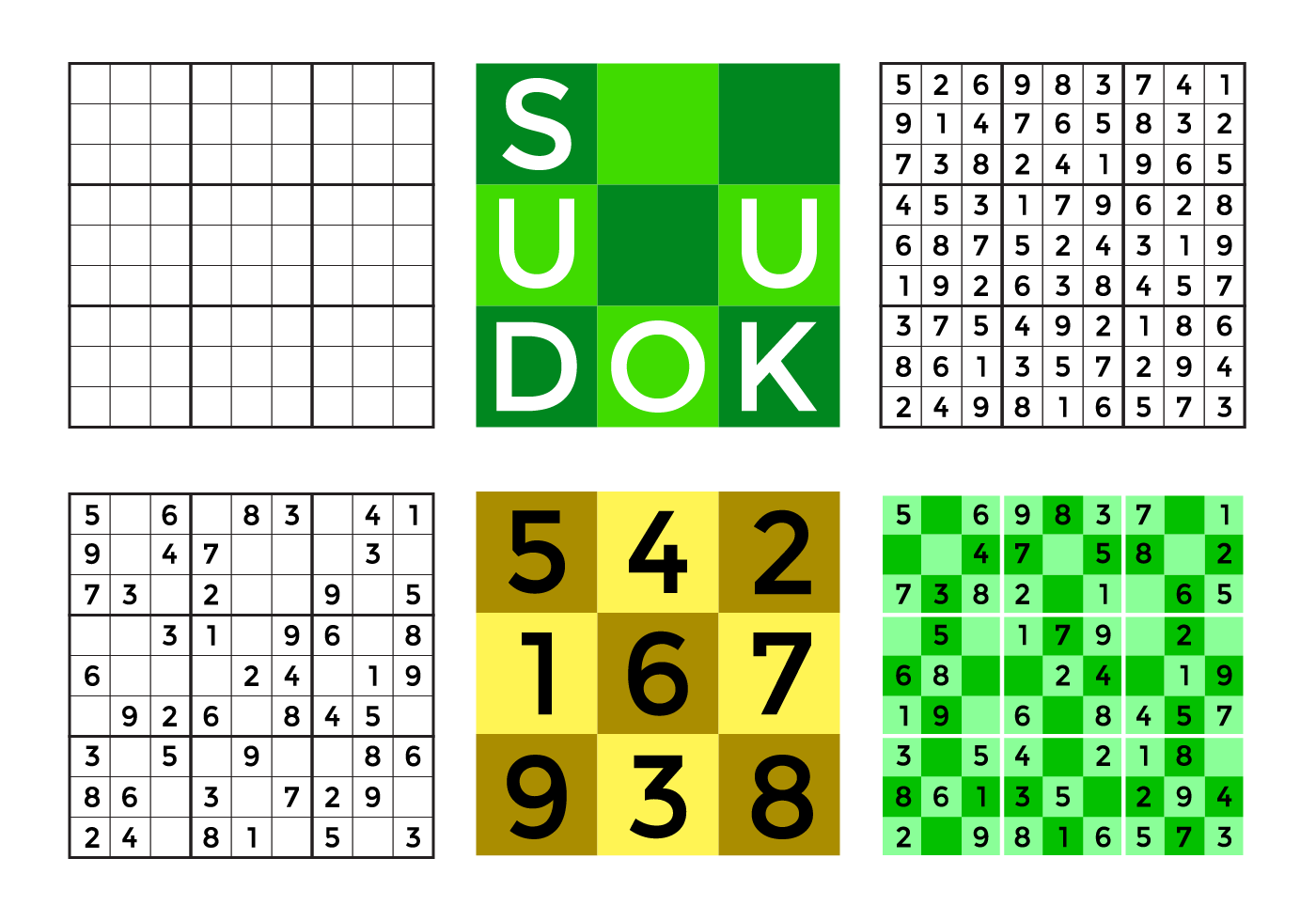 jogo sudoku com solução 15582377 Vetor no Vecteezy