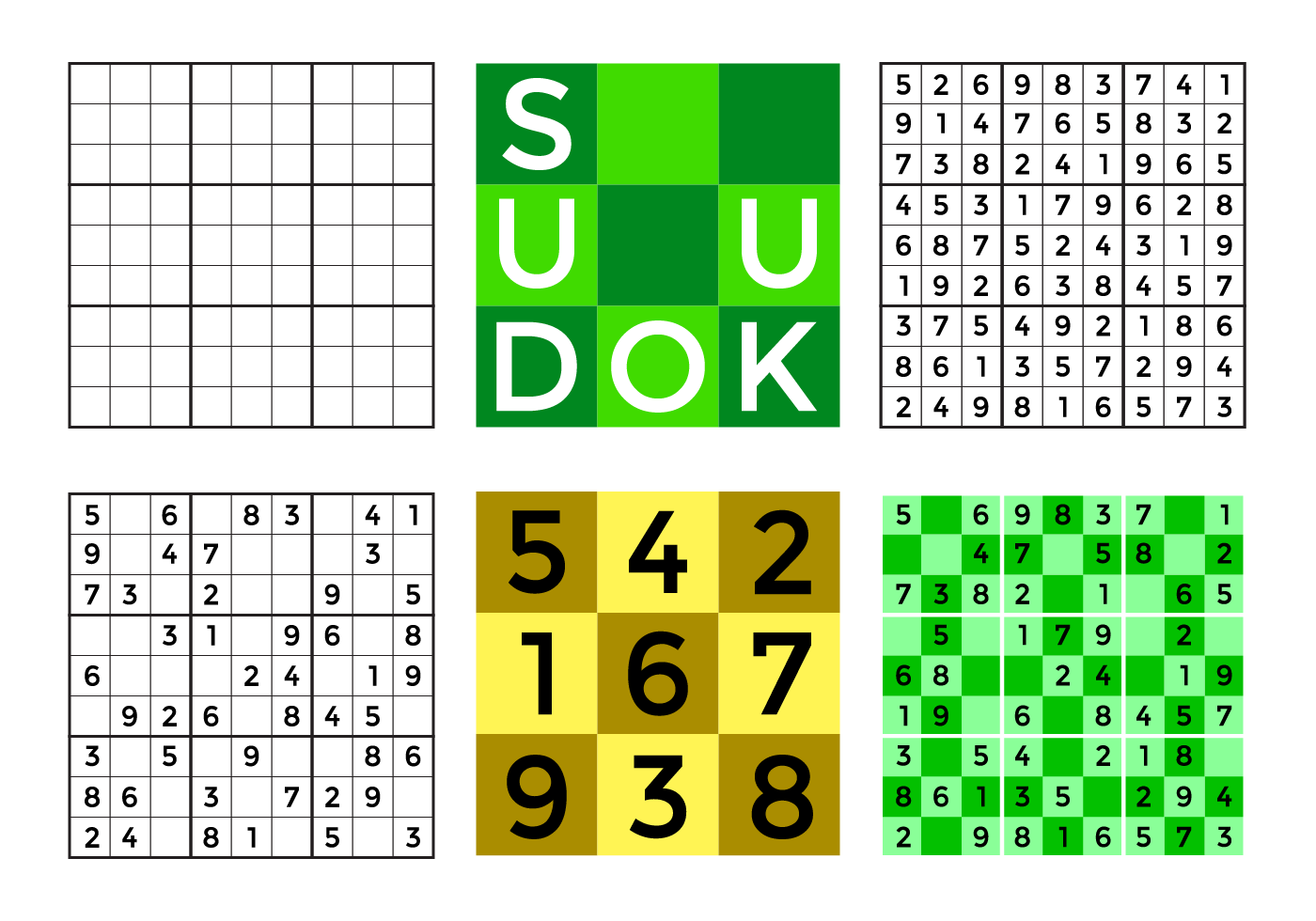 jogo sudoku com solução 15582371 Vetor no Vecteezy