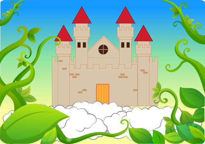 Castle Beanstalk Background Vector