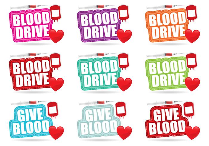 Blood Drive Titles vector