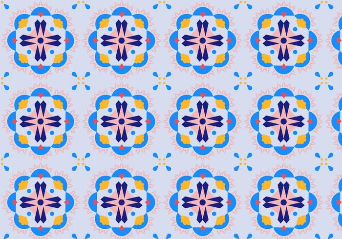 Patrón floral del mosaico vector