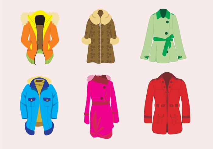 Stylish Winter Coat Vector