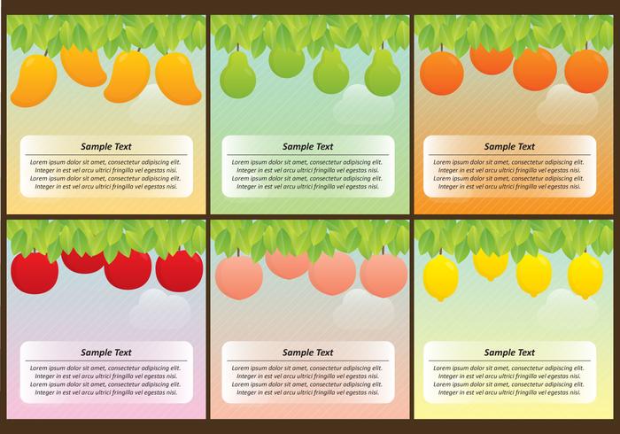 Fruit Tree Templates vector