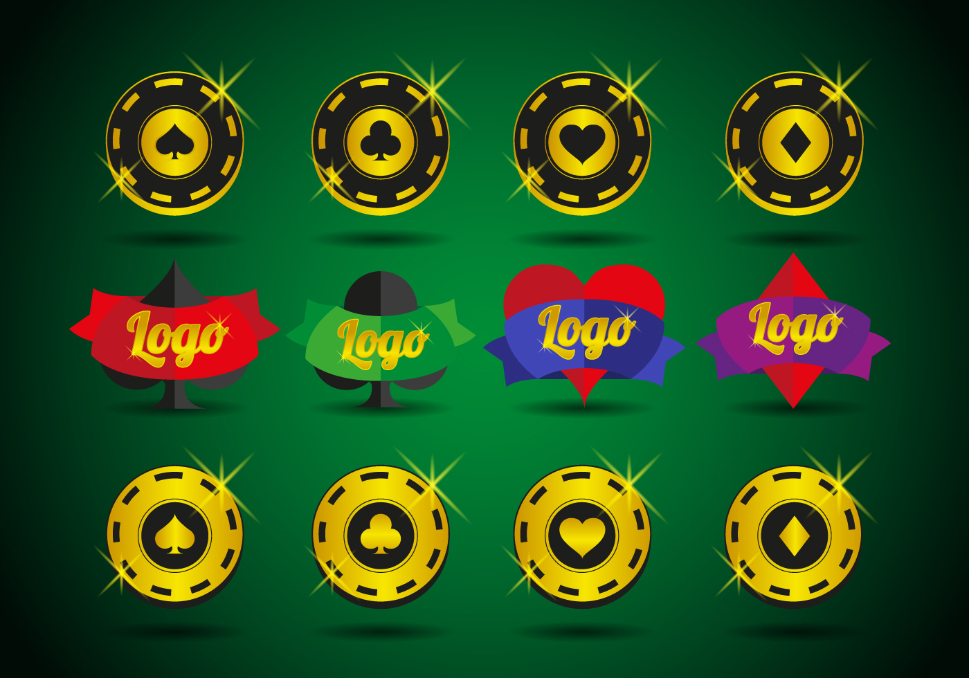 Casino Logos  Elements Vector  Download Free  Vectors  