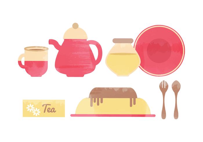 Vector Kitchen Watercolor Elements Vector Kitchen Watercolor Elements