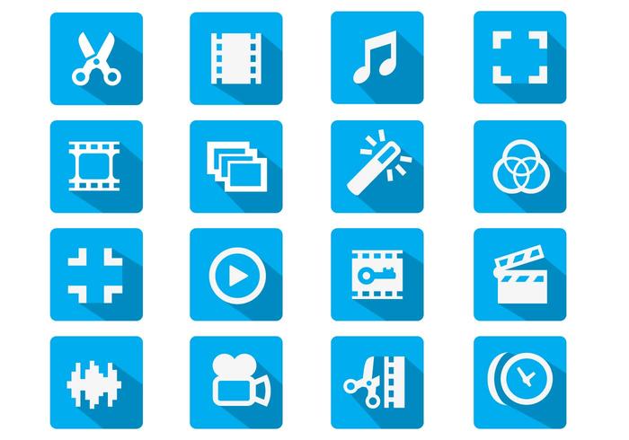 Download Video Editing Flat Icon - Download Free Vectors, Clipart ...