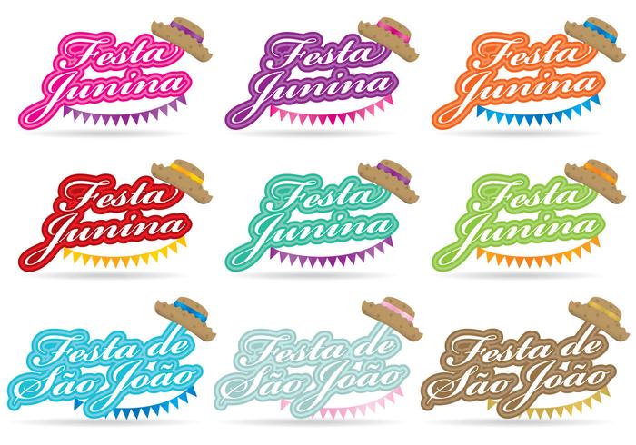 Títulos de Junina vector